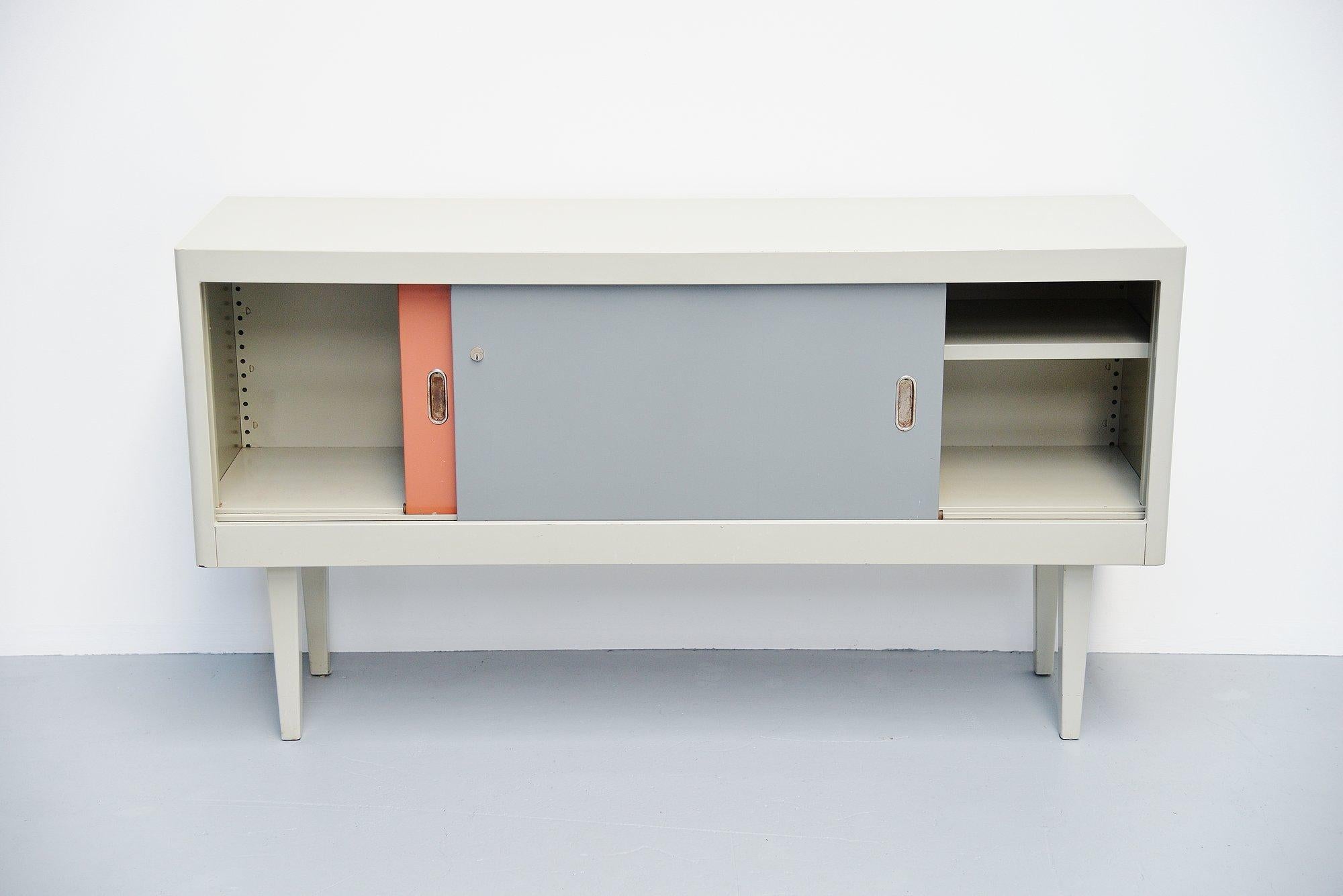 Cold-Painted Ahrend Industrial Sideboard Holland, 1960
