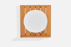 Ahrnbergs, Specchio da parete, pino massiccio, vetro a specchio, Svezia, anni '70