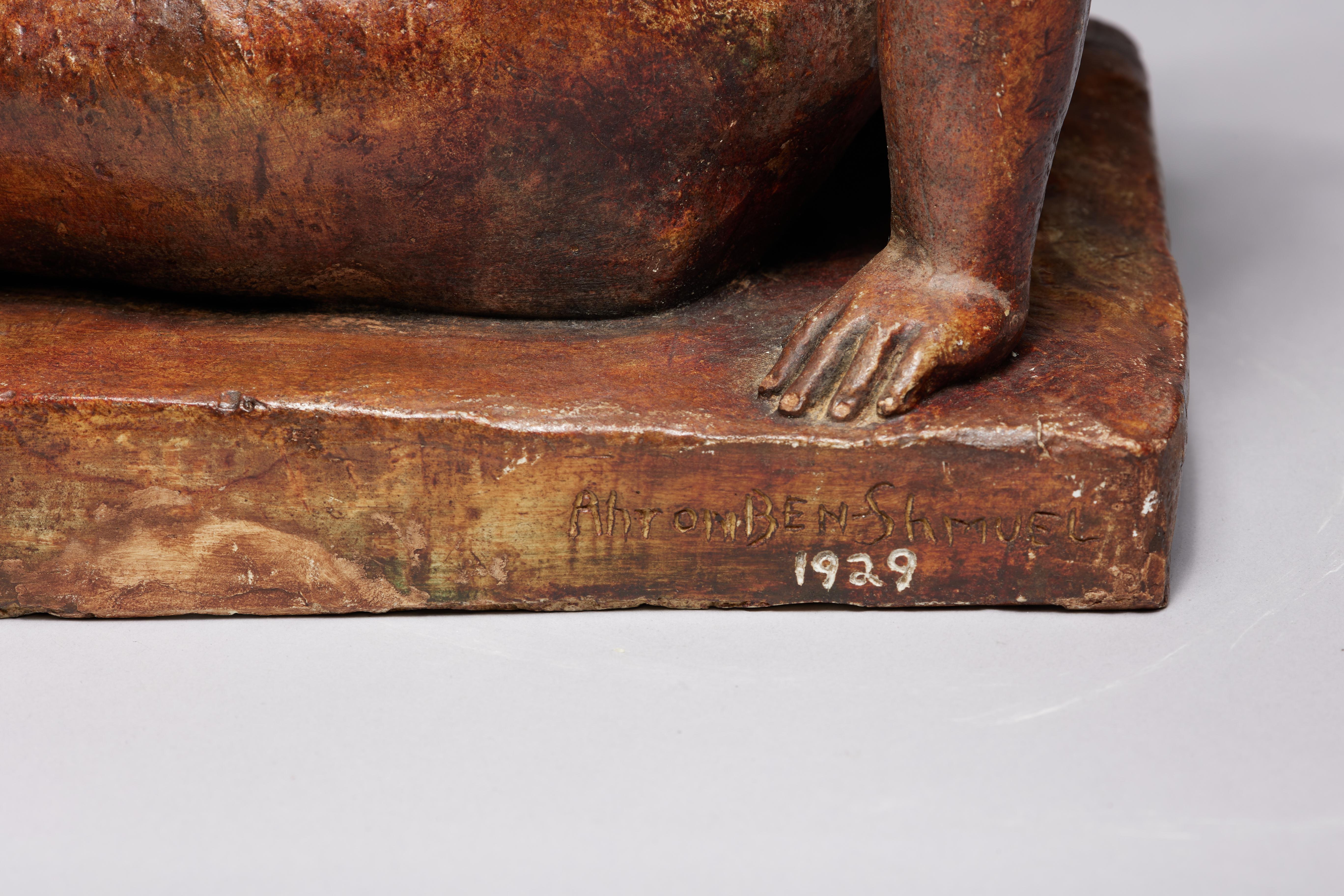 Rubenesque Reclining Nude Woman, Early 20th Century Sculpture, New York Artist For Sale 2