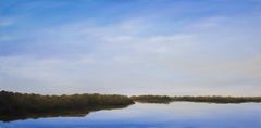 Almost Dusk, The North Branch of the Chicago River - Original Oil Painting