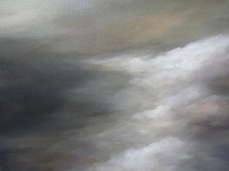 Ascending Light - Original Oil Painting with Dramatic Sky and Landscape For Sale 2