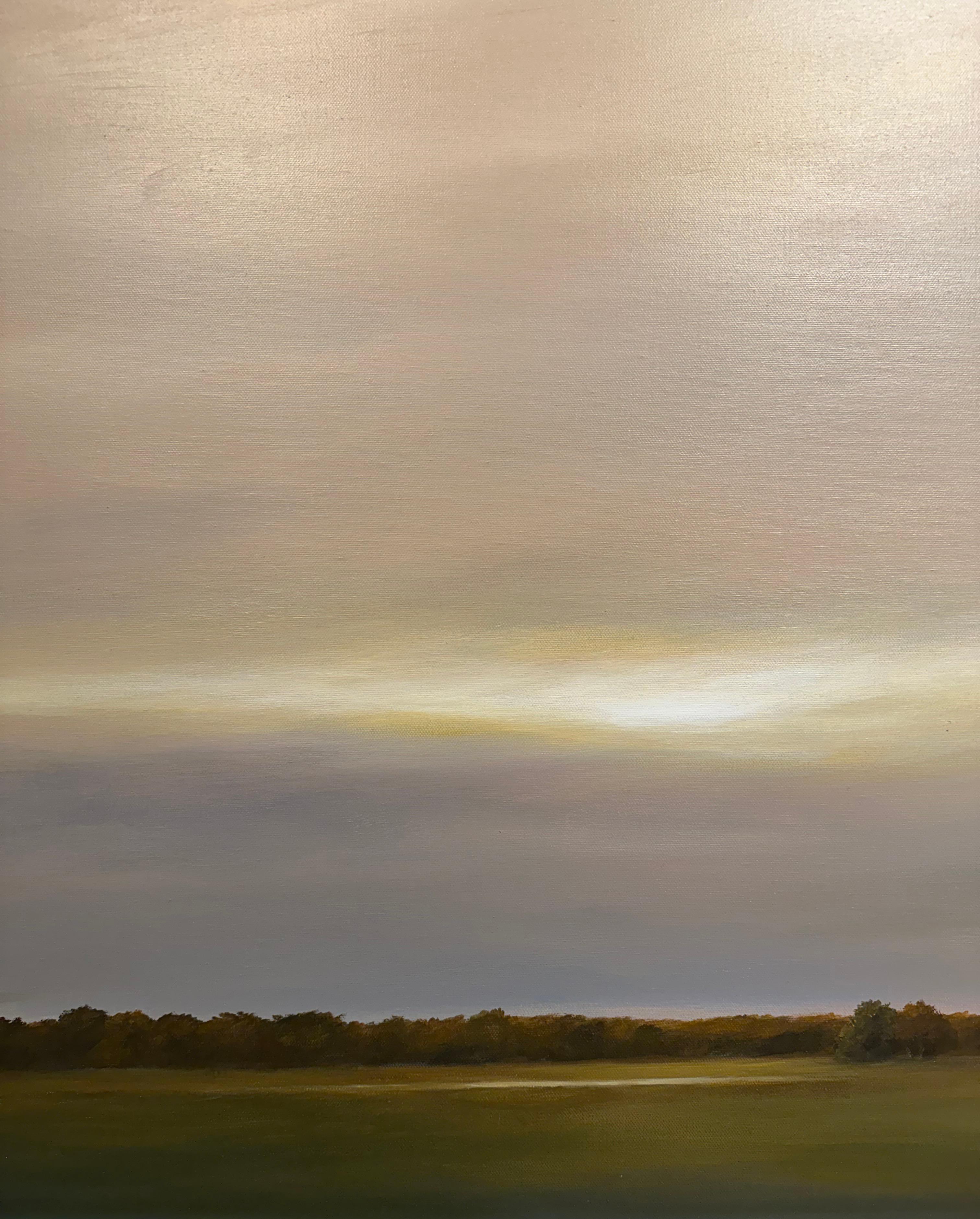 La luce del sole a est di Bloomington - Pittura a olio originale - Painting di Ahzad Bogosian