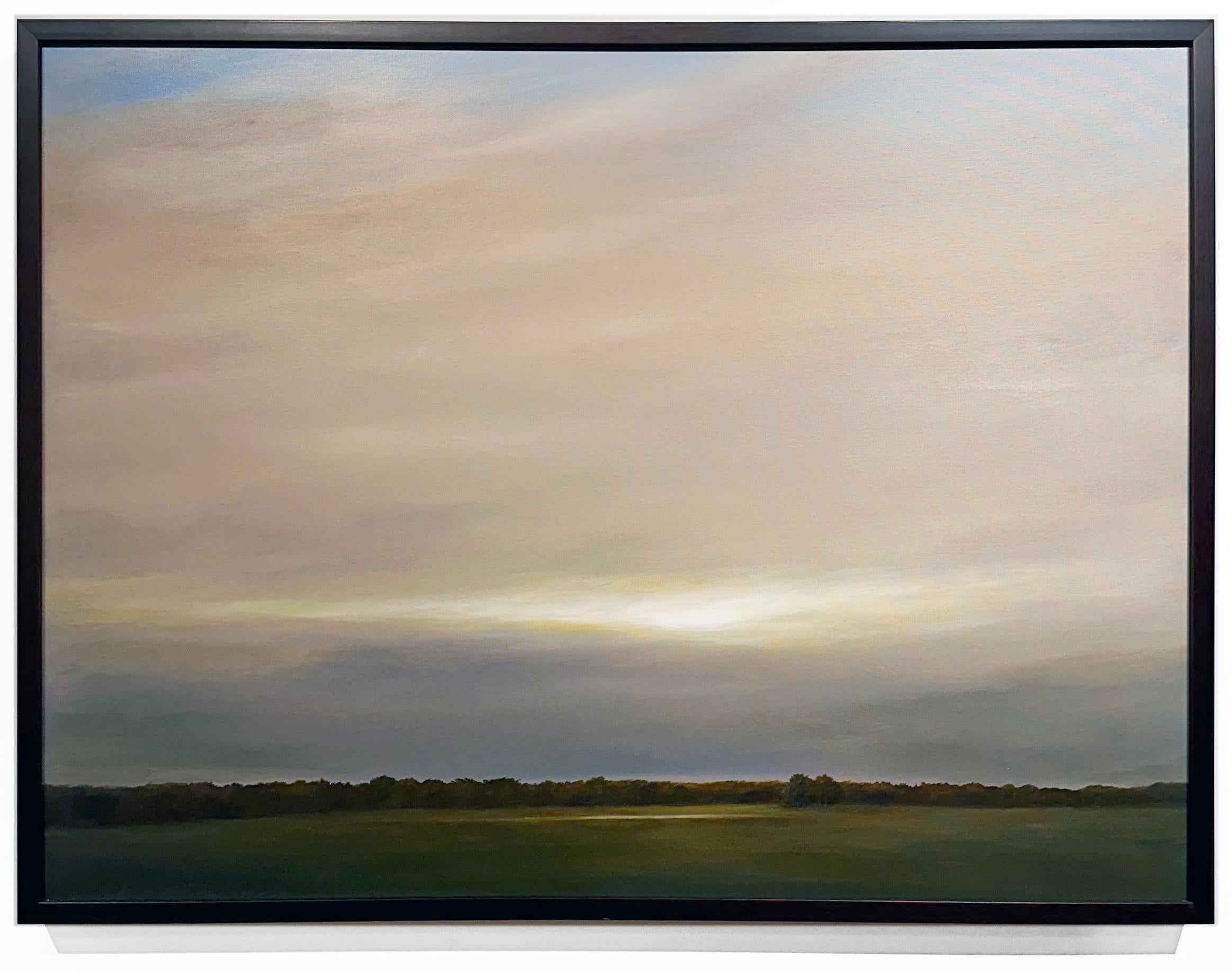La luce del sole a est di Bloomington - Pittura a olio originale