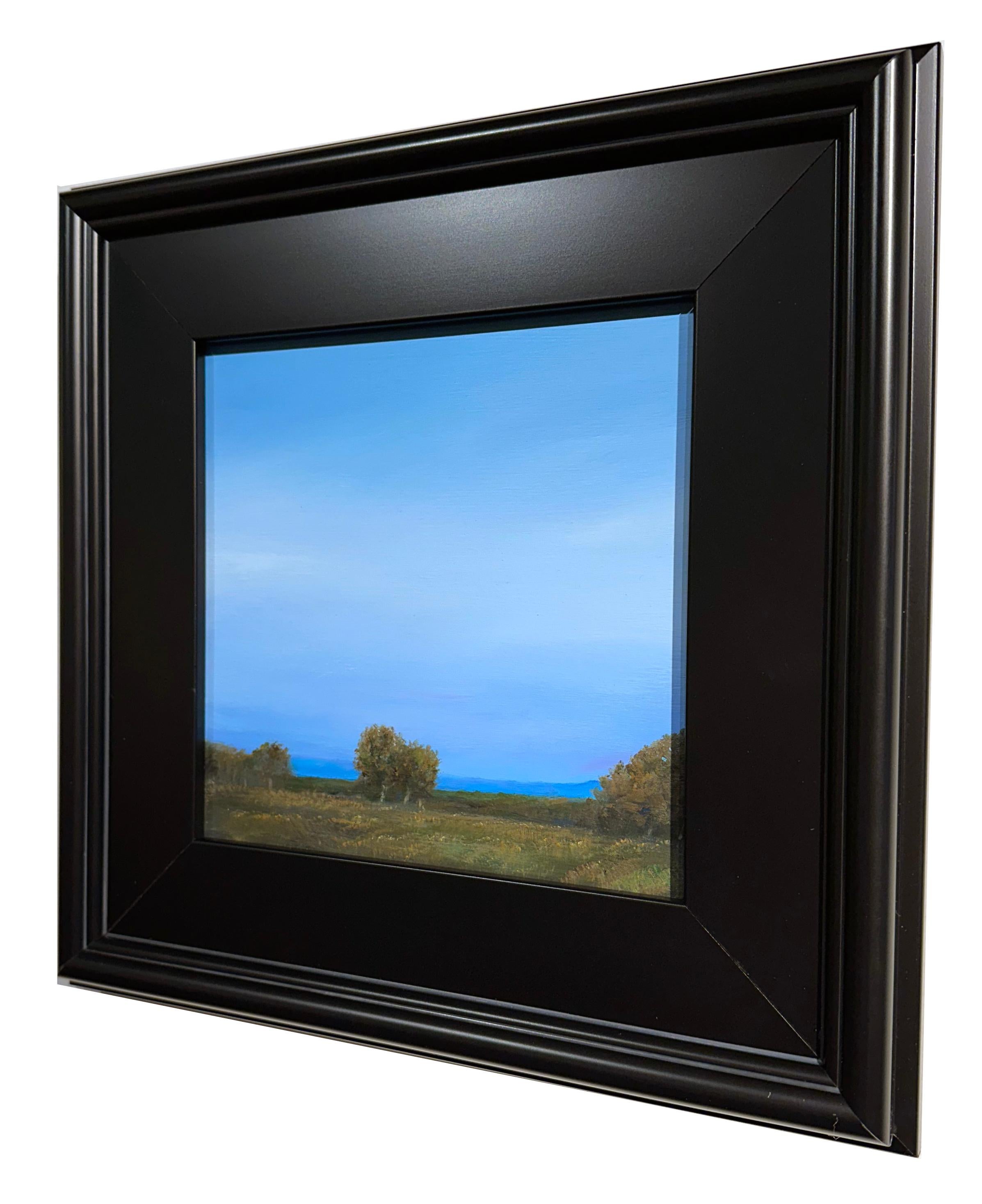 Nuvole e costa - Quadro originale di paesaggio - Landscape Painting Viola di Ahzad Bogosian