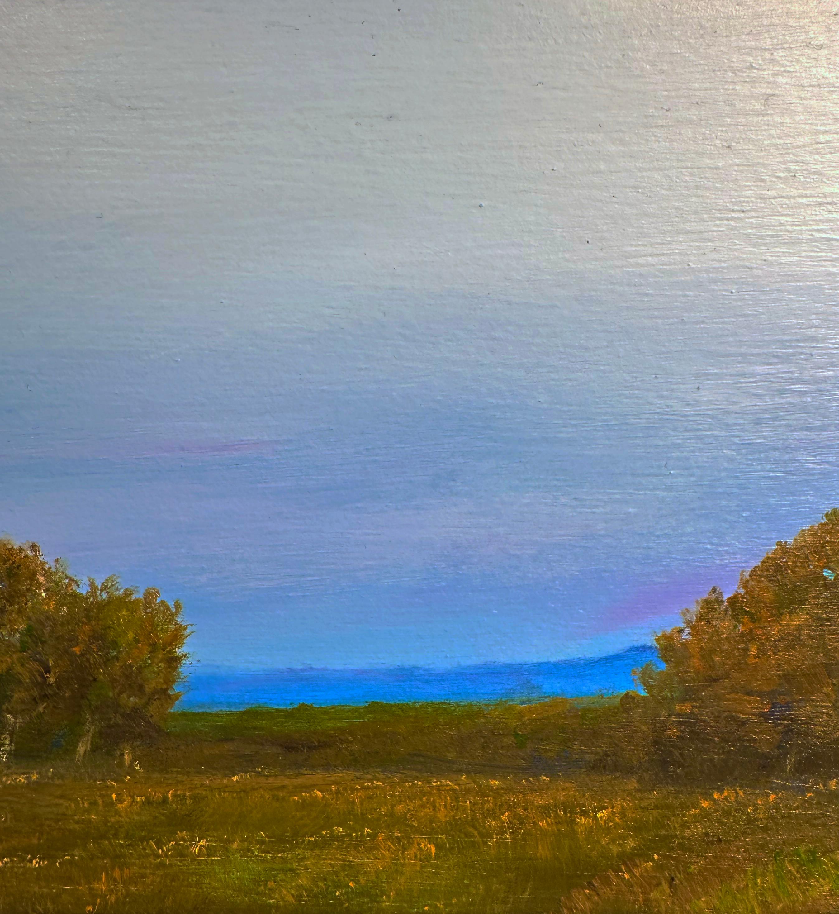 Nuvole e costa - Quadro originale di paesaggio in vendita 1