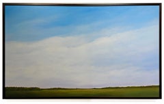 Clouds North of Bloomington - Vast Sky Over Landscape, Original Oil on Canvas
