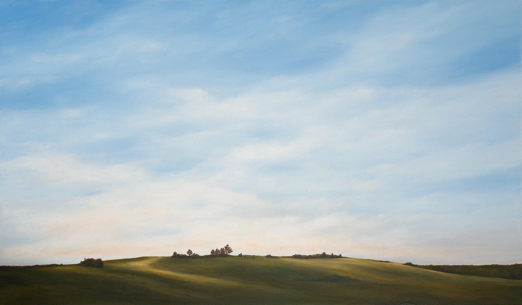 « Hill Path », peinture de paysage, encadrée, acrylique et peinture à l'huile sur toile - Painting de Ahzad Bogosian