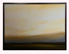 Hills and Fields North of Madison - Golden Skies over Landscape, Painting