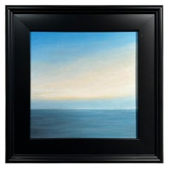 Lake Michigan #1 - Water Landscape Painting with Sunlight Coming Through Horizon