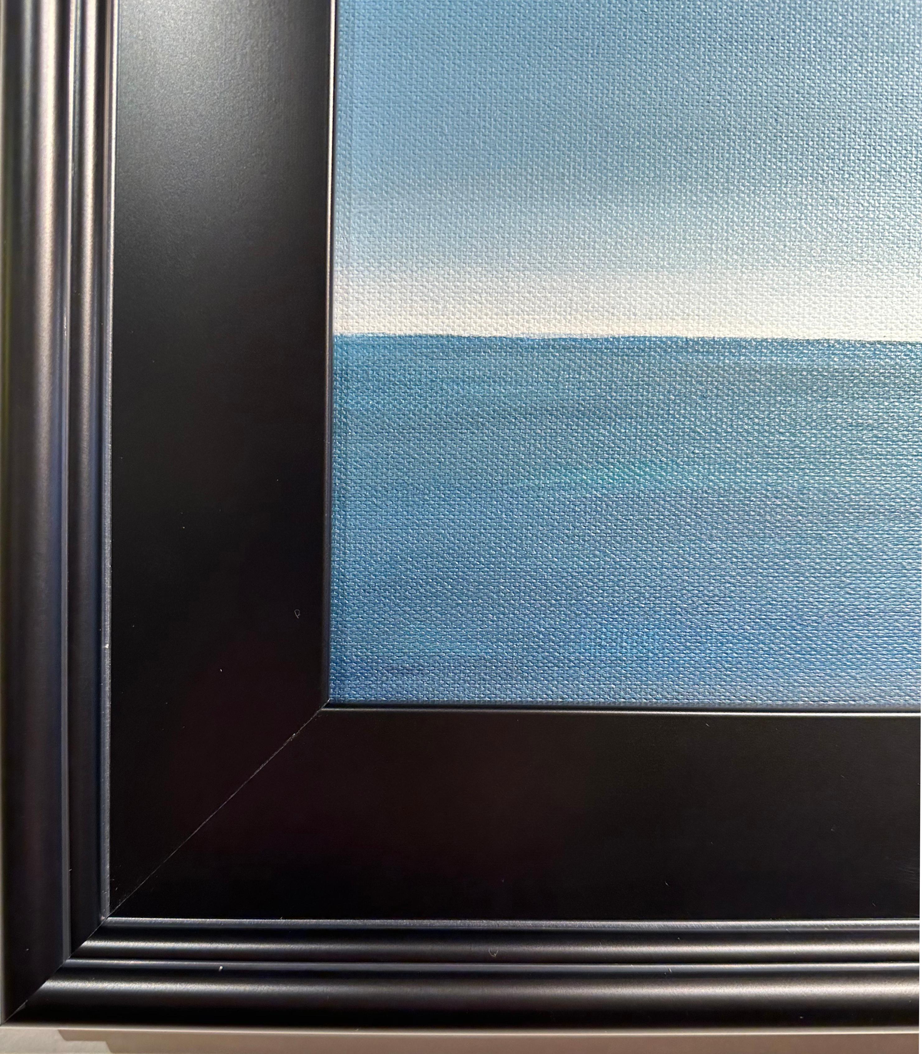 Lago Michigan #2 - Quadro di paesaggio, olio originale, con cornice - Painting di Ahzad Bogosian