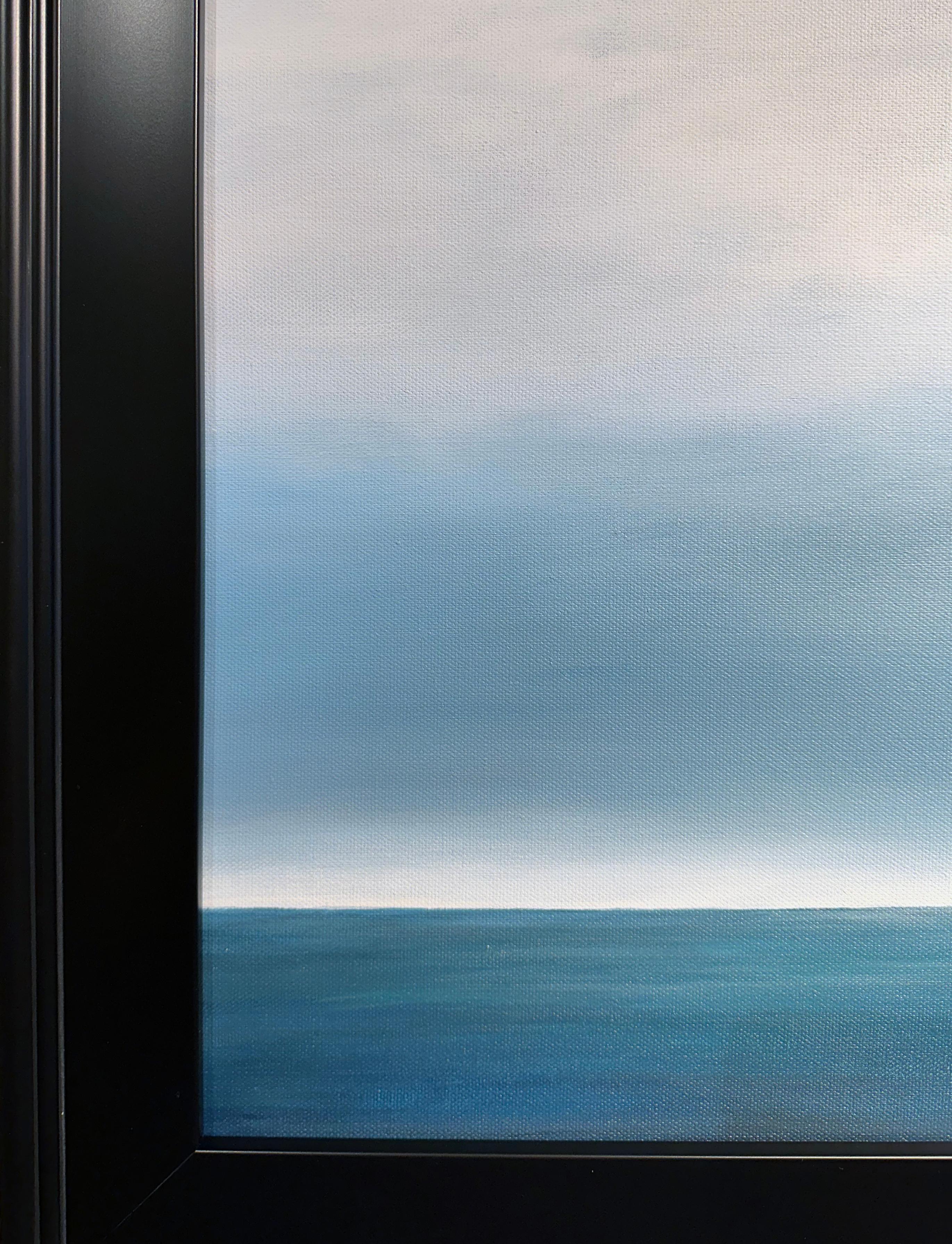 Lago Michigan #2 - Quadro di paesaggio, olio originale, con cornice - Painting Contemporaneo di Ahzad Bogosian
