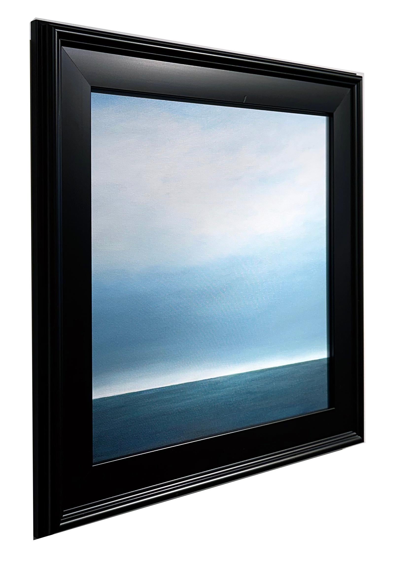 Lago Michigan #2 - Quadro di paesaggio, olio originale, con cornice in vendita 1