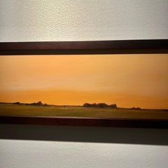 Spätes Afternoon North of Chatham - Original gerahmtes Ölgemälde im langen Format