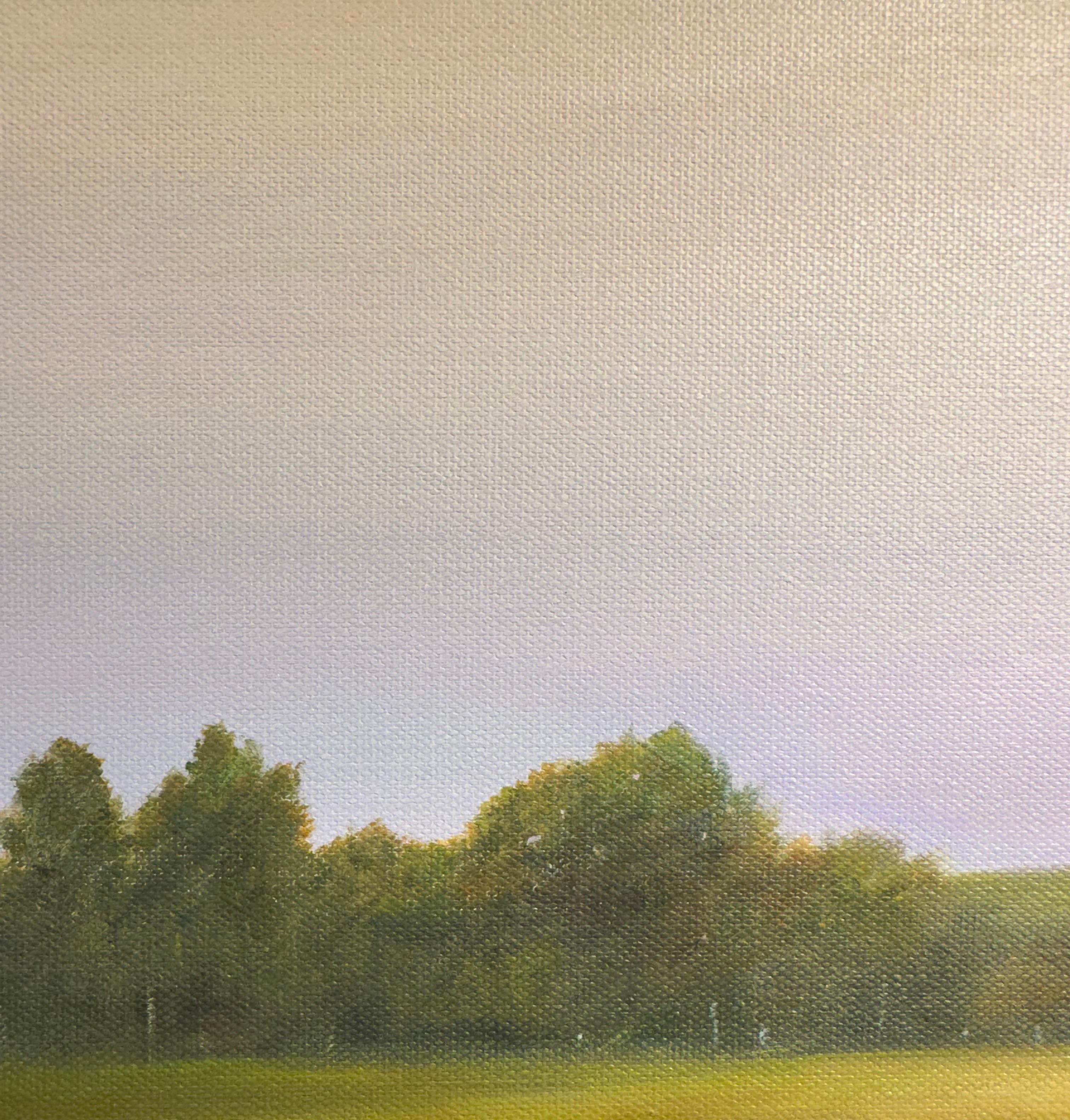 Salida de la luna - Pintura original de paisaje en venta 1