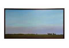 Morning Light, North of Springfield -  Serene Landscape with Purple Haze, Framed