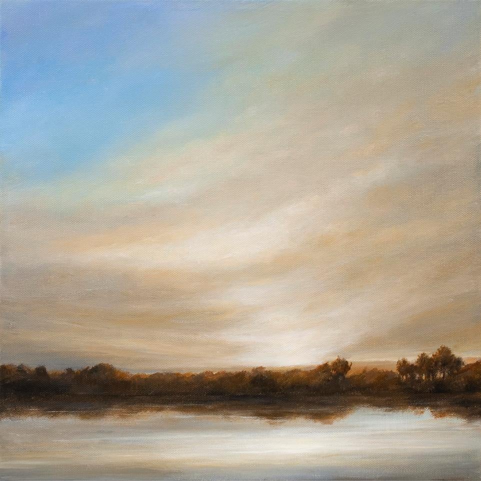 Ahzad Bogosian Landscape Painting – "Morgen am Fluss", Contemporary, Landschaft, Wasserlandschaft, Acrylmalerei