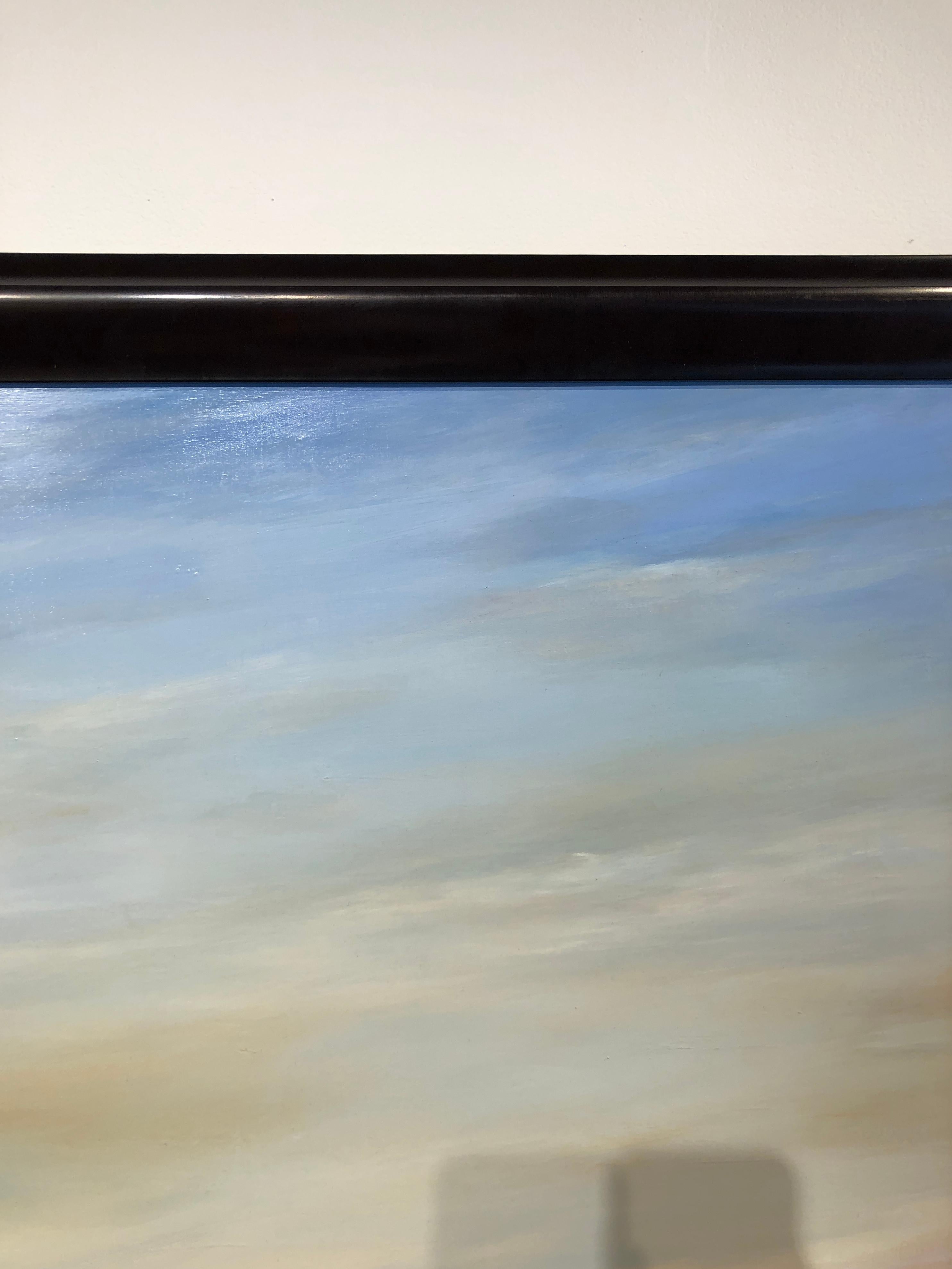 Out Towards the River - Original Painting of Expansive Sky and Subtle Landscape For Sale 4