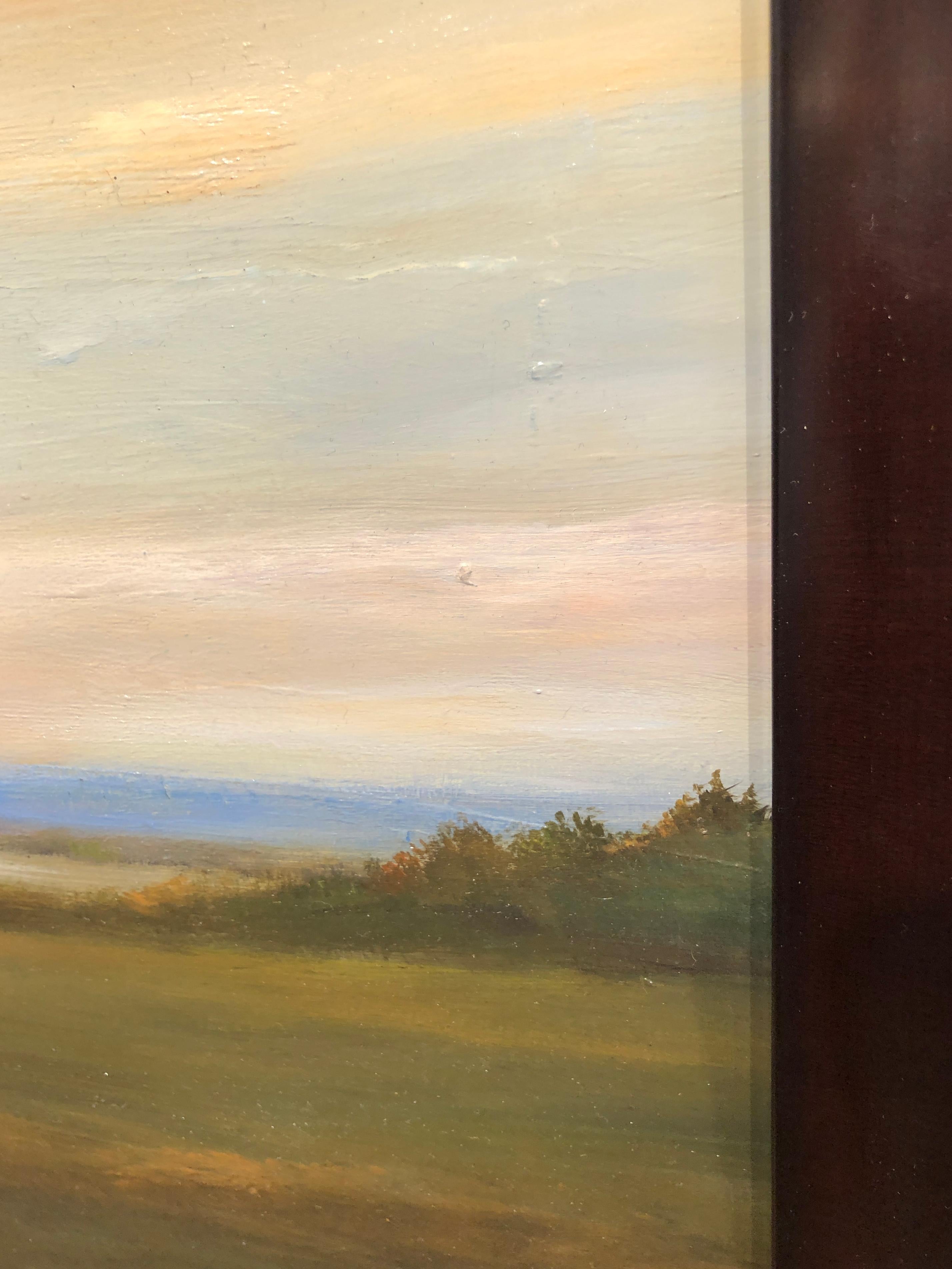 Out Towards the River - Original Painting of Expansive Sky and Subtle Landscape For Sale 7