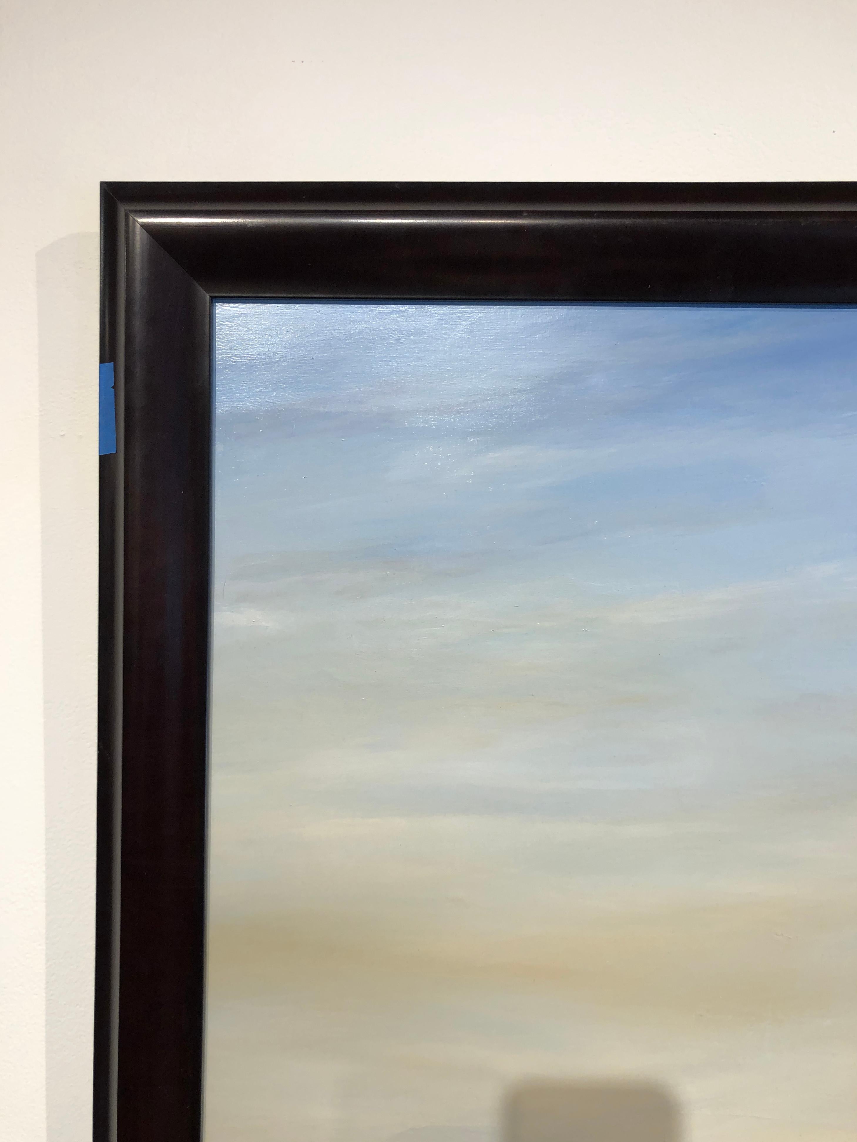 Out Towards the River - Original Painting of Expansive Sky and Subtle Landscape For Sale 3