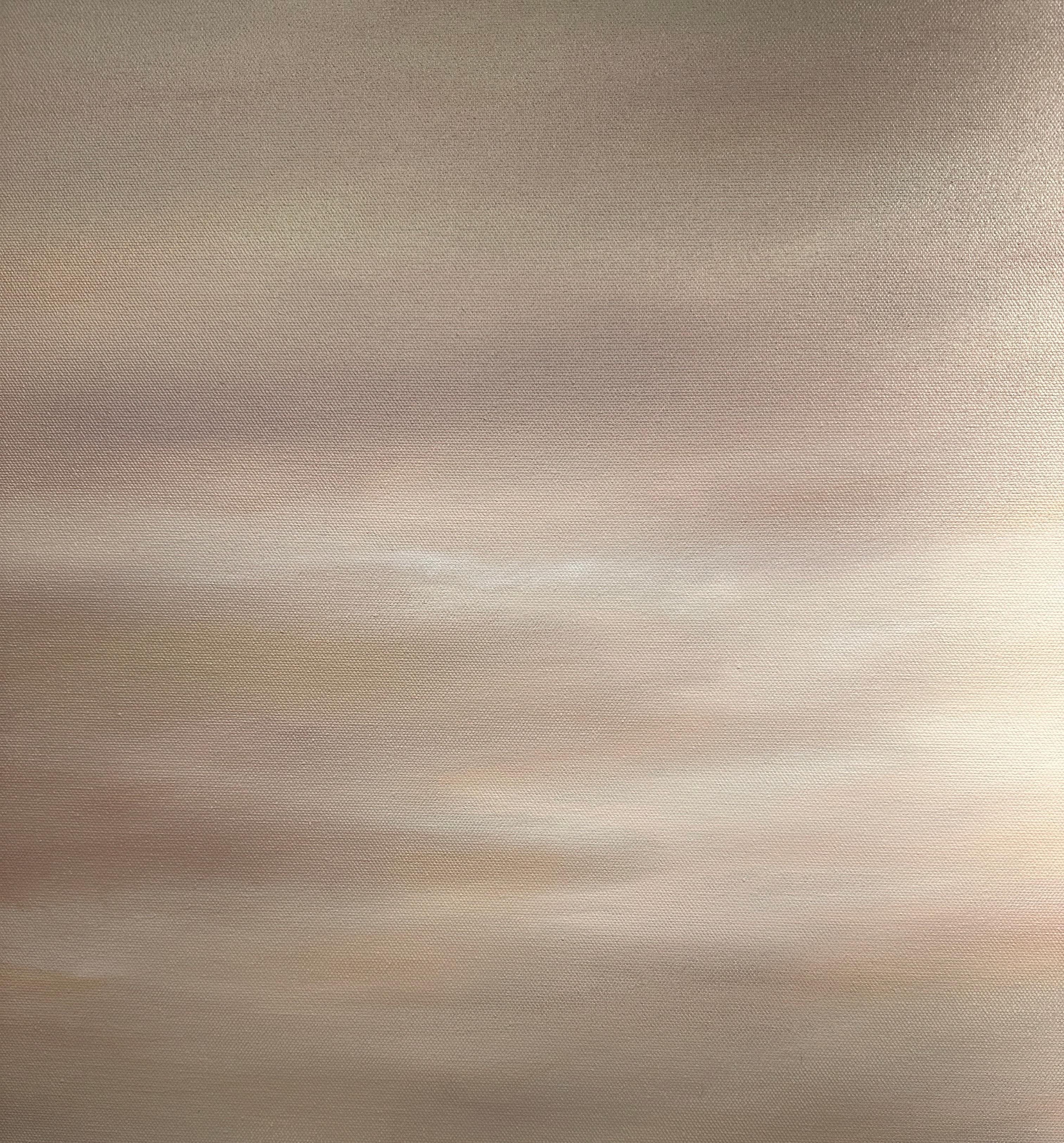 Parting Clouds Above the Creek - Pintura original de paisaje - Painting de Ahzad Bogosian
