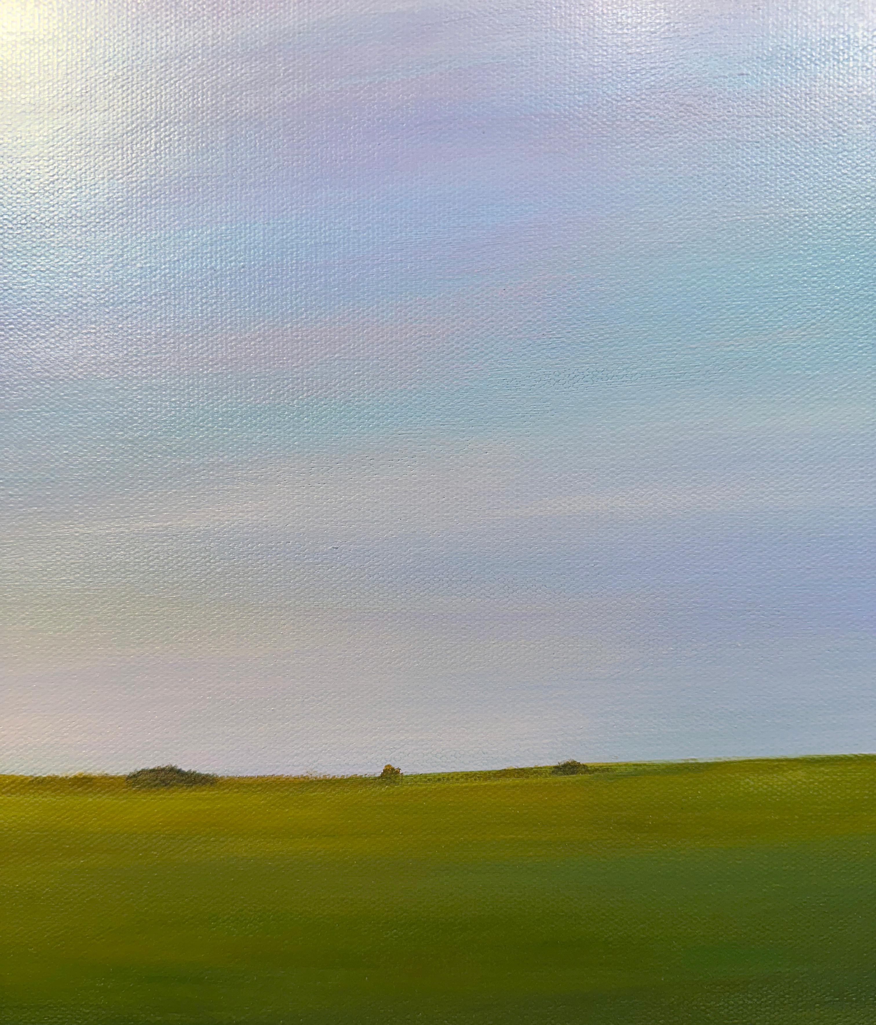 Standing Alone (Sentinel) - Quadro originale di paesaggio - Landscape Painting Grigio di Ahzad Bogosian