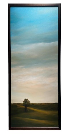 The Promise Of Autumn – Original Landschaftsgemälde, vertikale Himmelssszene