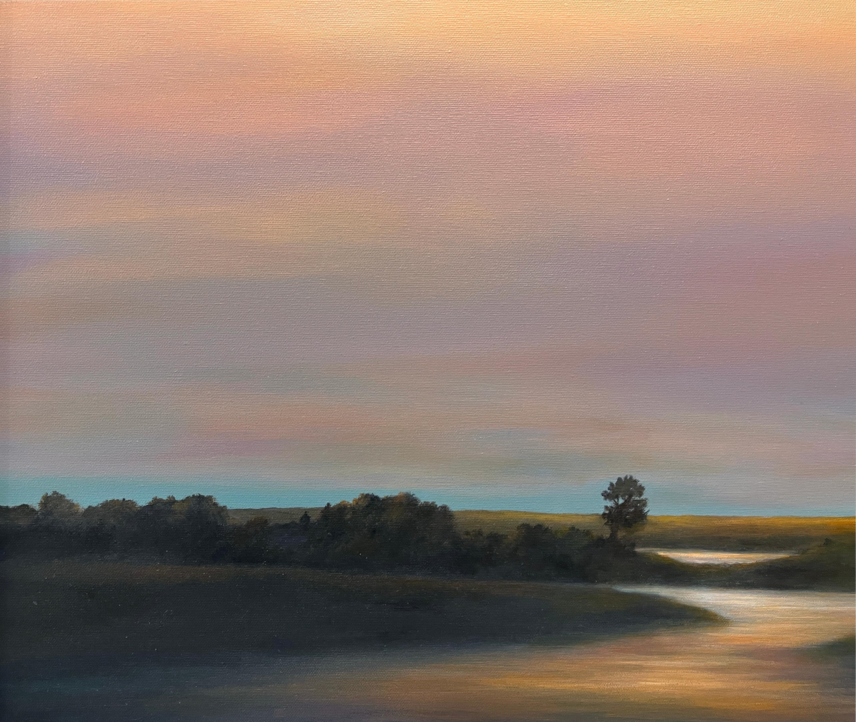 Capturant un moment de la journée qui est un instant fugace, l'artiste Ahzad Bogosian fige le temps dans cette peinture à l'huile originale intitulée 