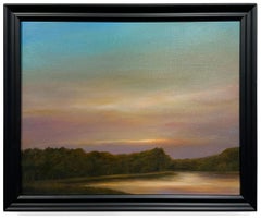 Crepuscolo di benvenuto sul Branch Nord del fiume Chicago - Quadro originale