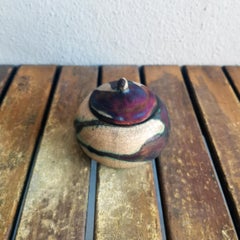 Ai Ceramic Mini Urn - Half Copper Matte - Ceramic Raku Pottery