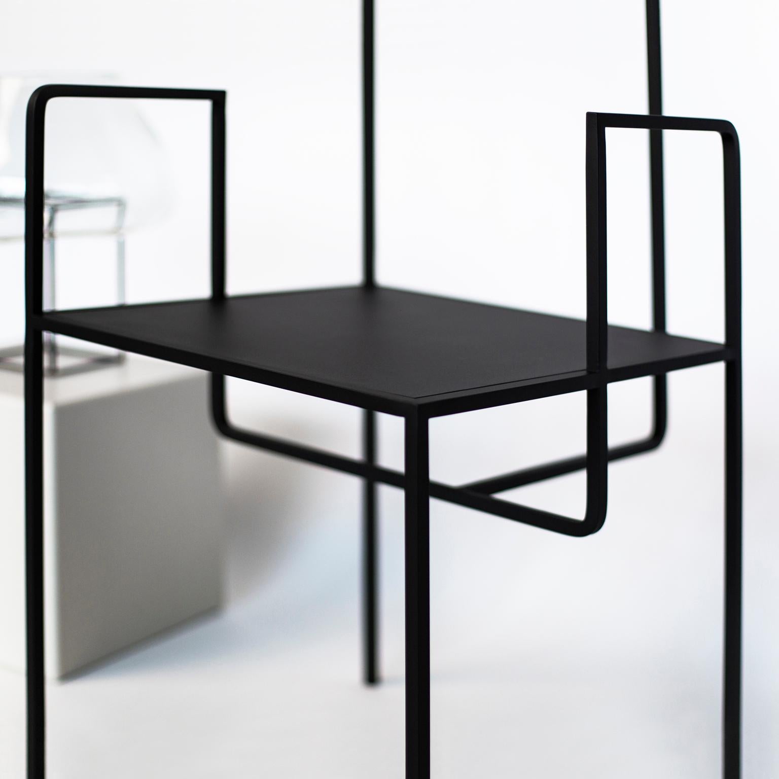 Stainless Steel Modern Steel Chair AI in Black by Studio 1+11 , 21st Century Germany