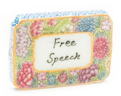 Free Speech Pendant -- Sculpture,  Porcelain, Hand painted by Ai Weiwei