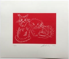 Ai Weiwei - Katzen (Rot)