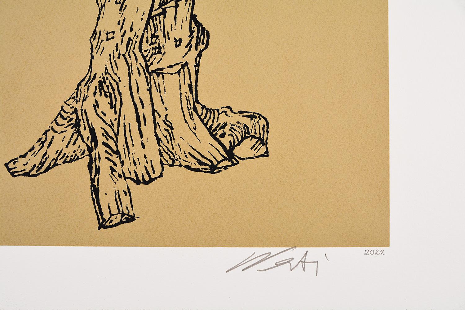 AI WEIWEI CEDAR (SMALL)  Chinese Contemporary Modern Activism Tree Tradition Ink - White Figurative Print by Ai Weiwei