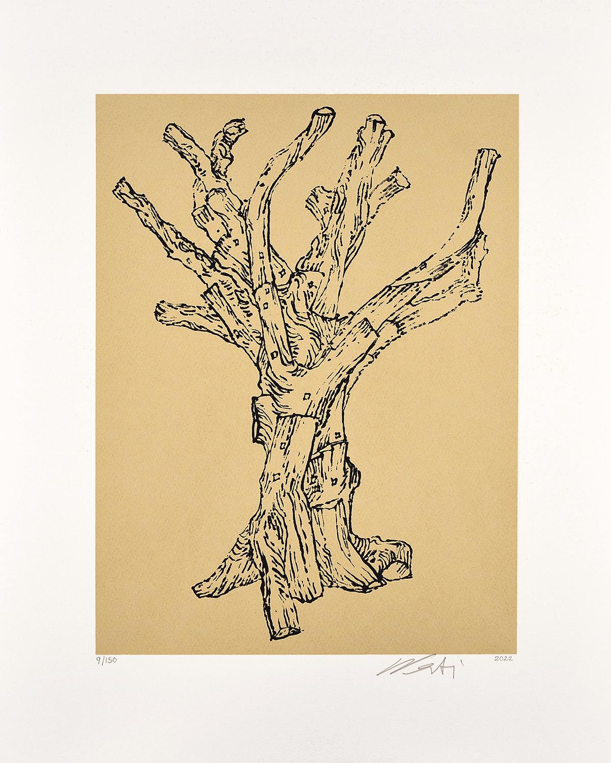 CEDRO AI WEIWEI (PEQUEÑO)  China Contemporánea Moderna Activismo Árbol Tradición Tinta