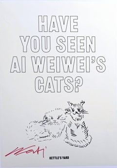 Ai Weiwei - Have You Seen Ai Weiwei's Cats? poster (Hand Signed by Ai Weiwei)