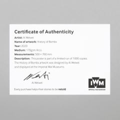 Ai Weiwei, History of Bombs - Limited Edition Print, Contemporary Pop Art
