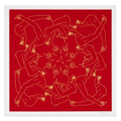 Ai Weiwei, Middle Finger in Red - Signed Screen Print, Contemporary Pop Art