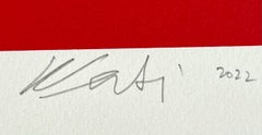 Cats (Red), original silkscreen, hand signed 87/150 with official & gallery COAs