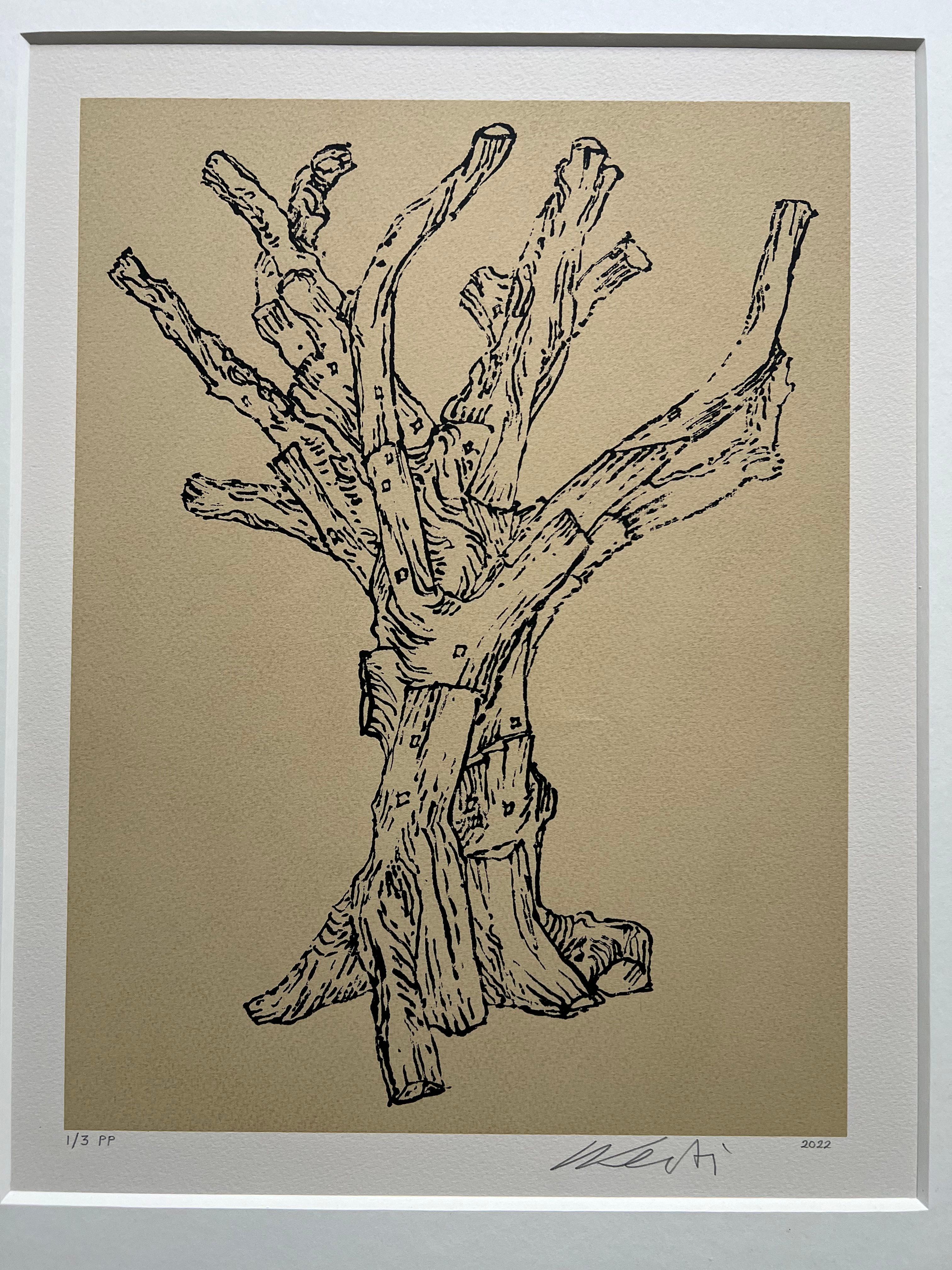 Cedar - Printer's Proof - Chinese Contemporary Modern Activism Tree Tradition (Beige), Landscape Print, von Ai Weiwei
