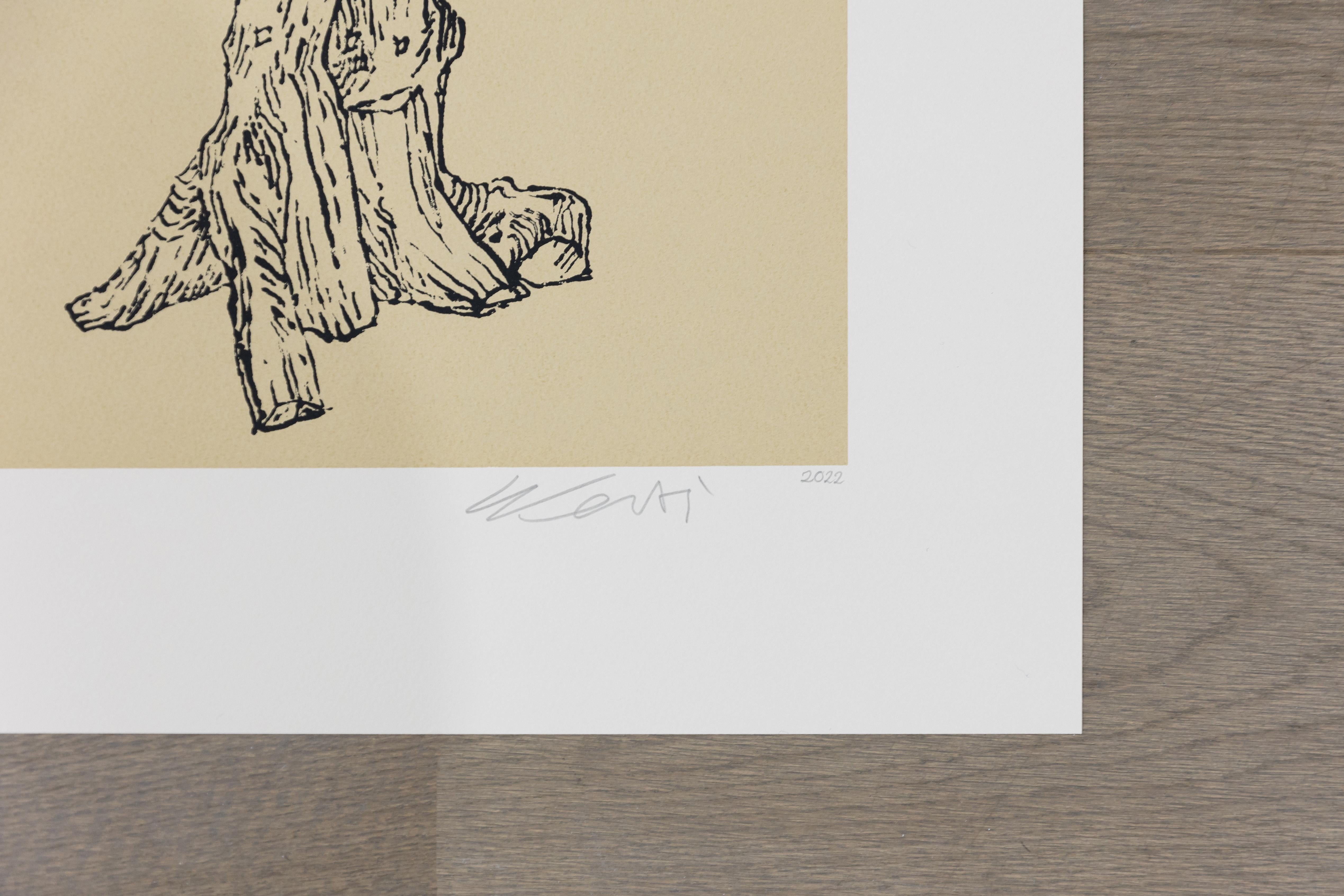 Zedernholz (klein), 2022
Siebdruck auf Somerset Velvet Antique 280gsm
handsigniert und nummeriert
47.5 x 38 cm
Ausgabe 64 von 150

Zur Erinnerung an Ai Weiweis Geschenk einer Baumskulptur, Cedar, 2022, an das Downing College, Cambridge, UK, schuf