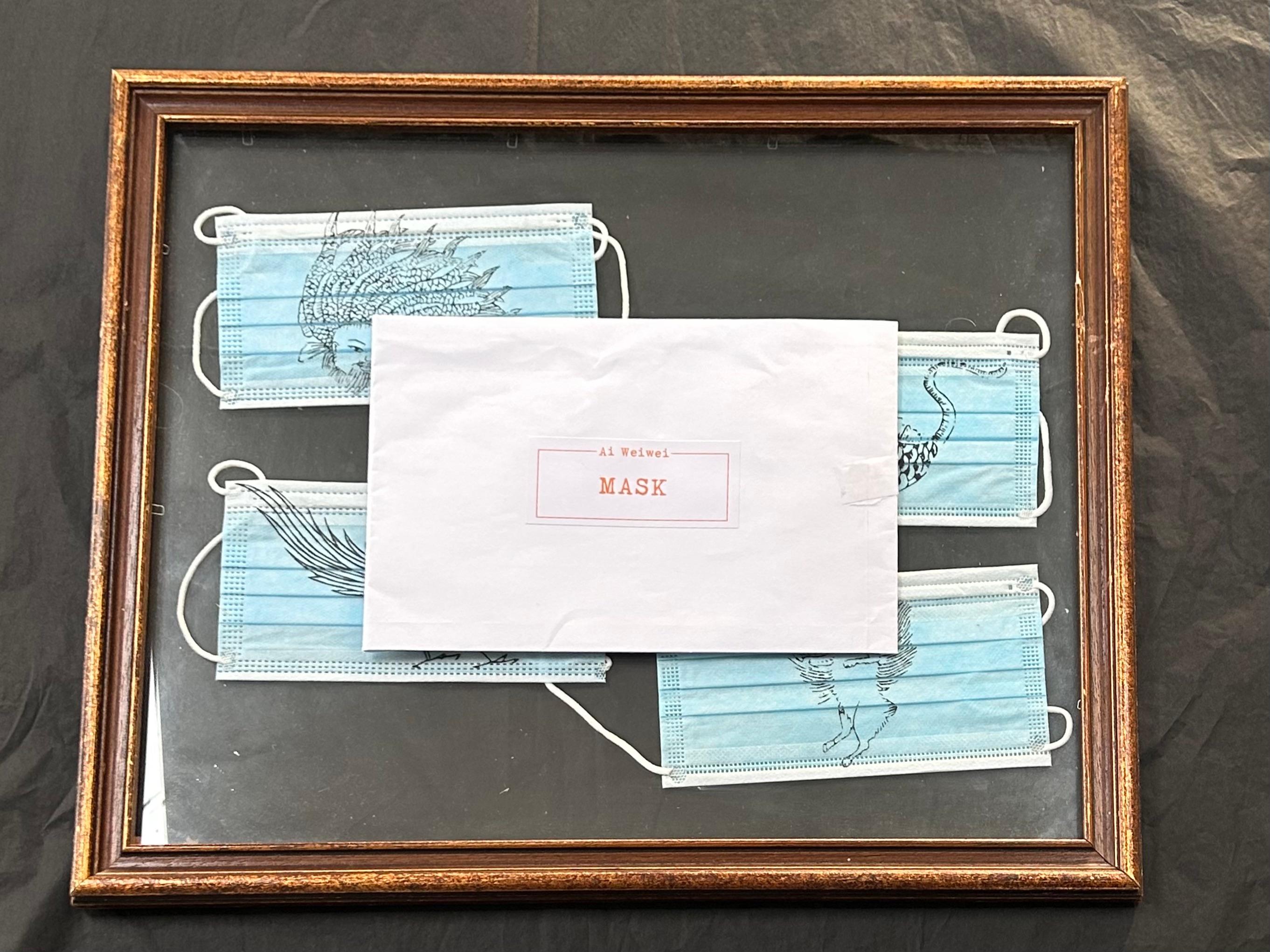Ai Weiwei, Free Speech Series (Set of 4 Masks), 2020

Framed - minor wear to the frame - artworks in excellent condition

Limited Edition - Unknown Edition Size

Accompanied with Certificate of Authenticity

Four designs, from a series of 20