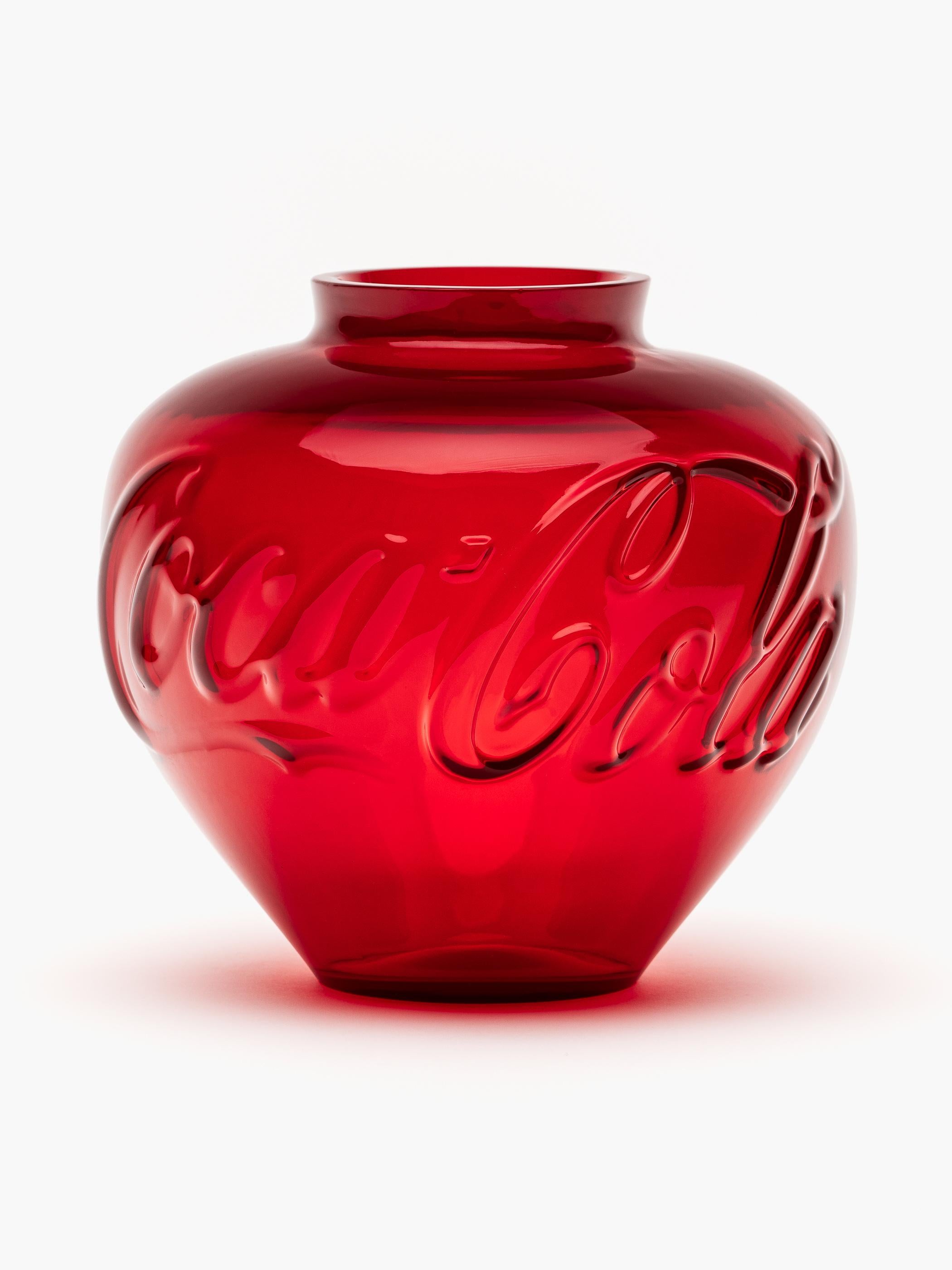 AI WEIWEI - Coca-Cola Glass Vase. Limited edition modern glass sculpture