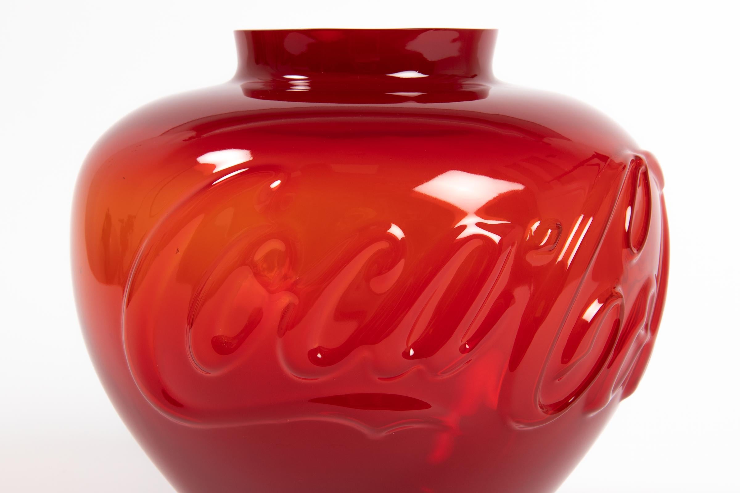 Ai Weiwei, Coca-Cola Glass Vase - Limited Edition Sculpture, Engraved Signature For Sale 5