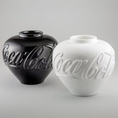 Contemporary Murano Glass Vases in Two Colours, Signed, 2024