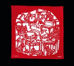 Ai Weiwei, the Silk Scarf ‘Cats and Dogs’