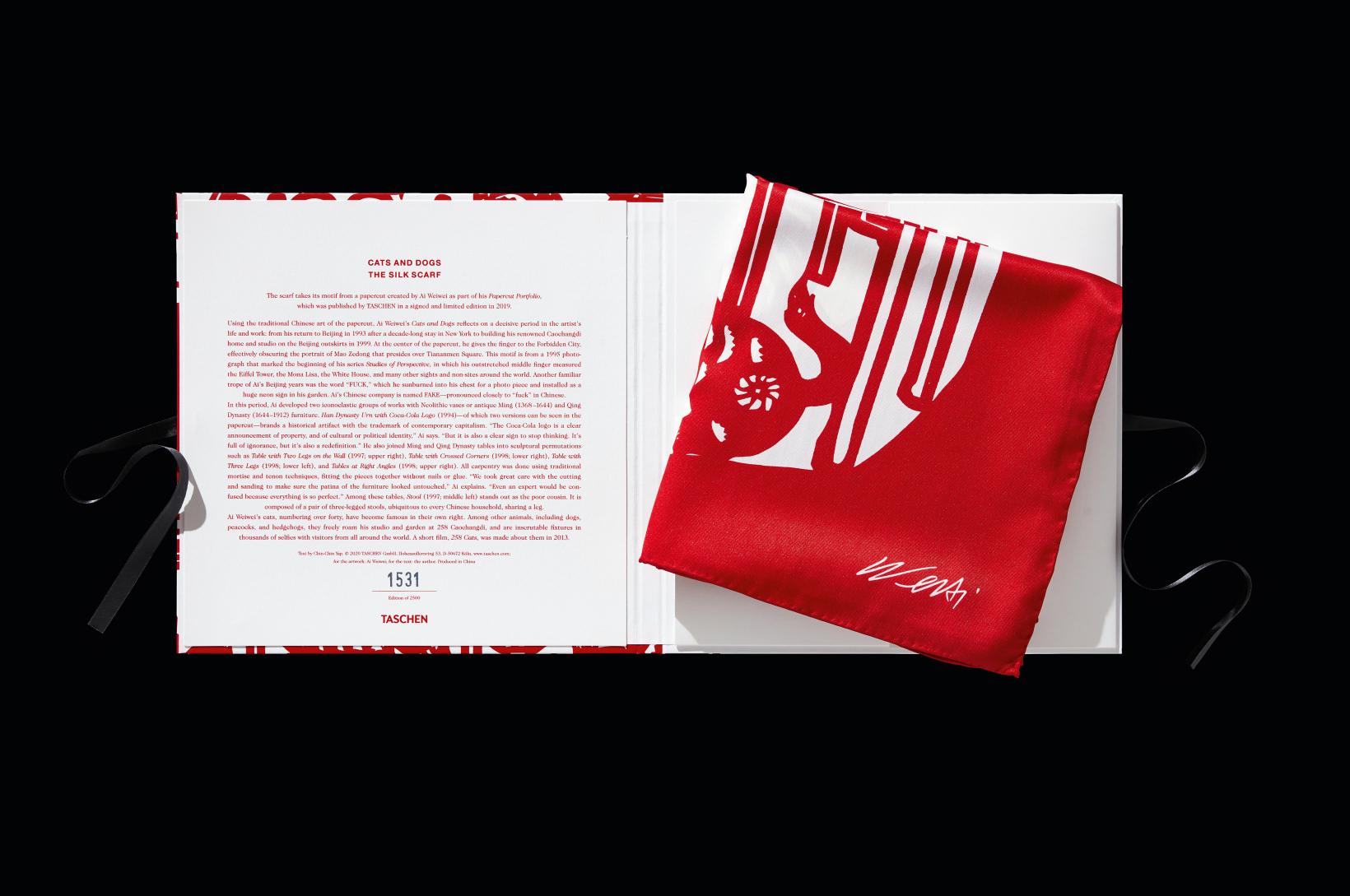 Ai Weiwei, the Silk Scarf ‘Cats and Dogs’ In New Condition In Los Angeles, CA
