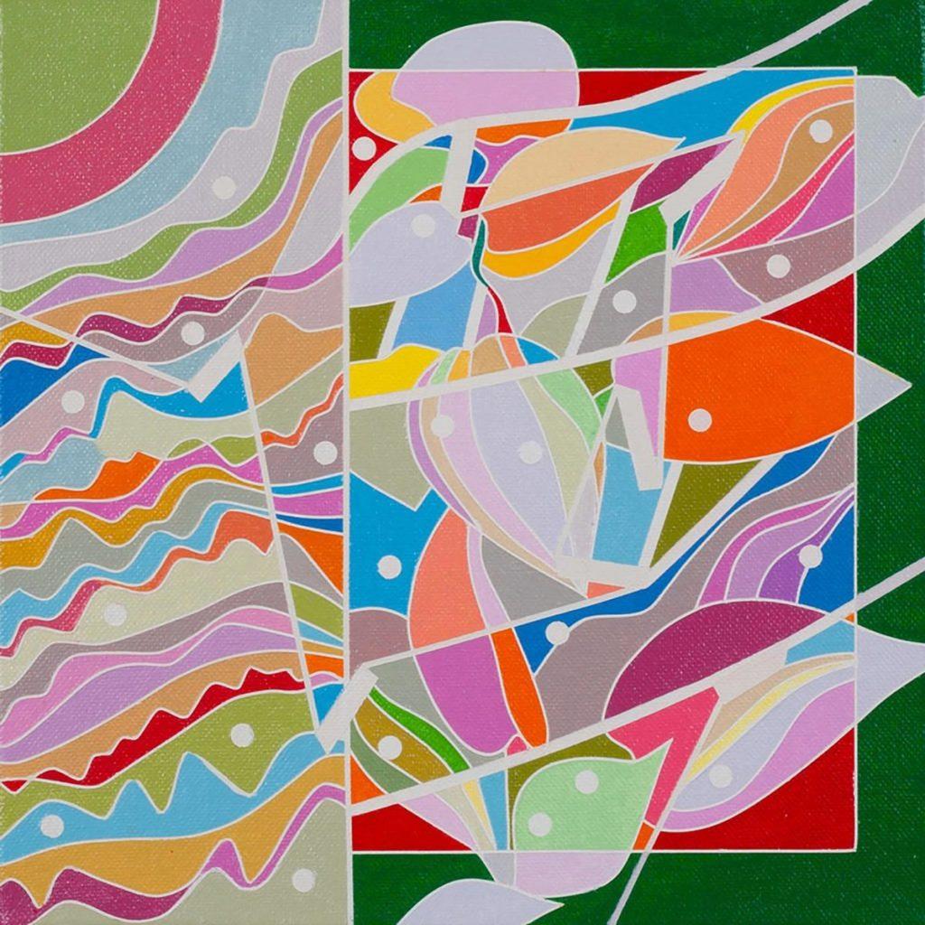 Ai-Wen Wu Kratz Abstract Painting - Color Logic II / Green