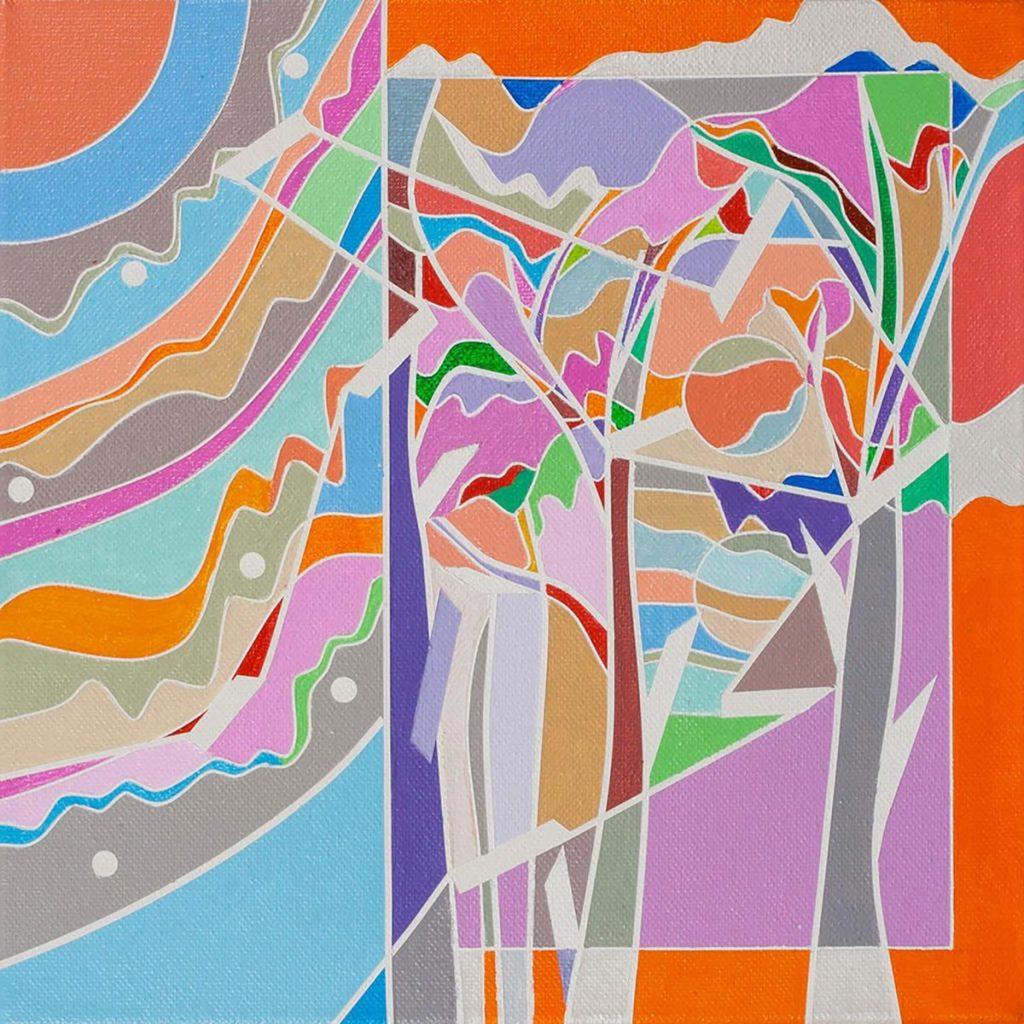 Ai-Wen Wu Kratz Abstract Painting - Color Logic II / Orange
