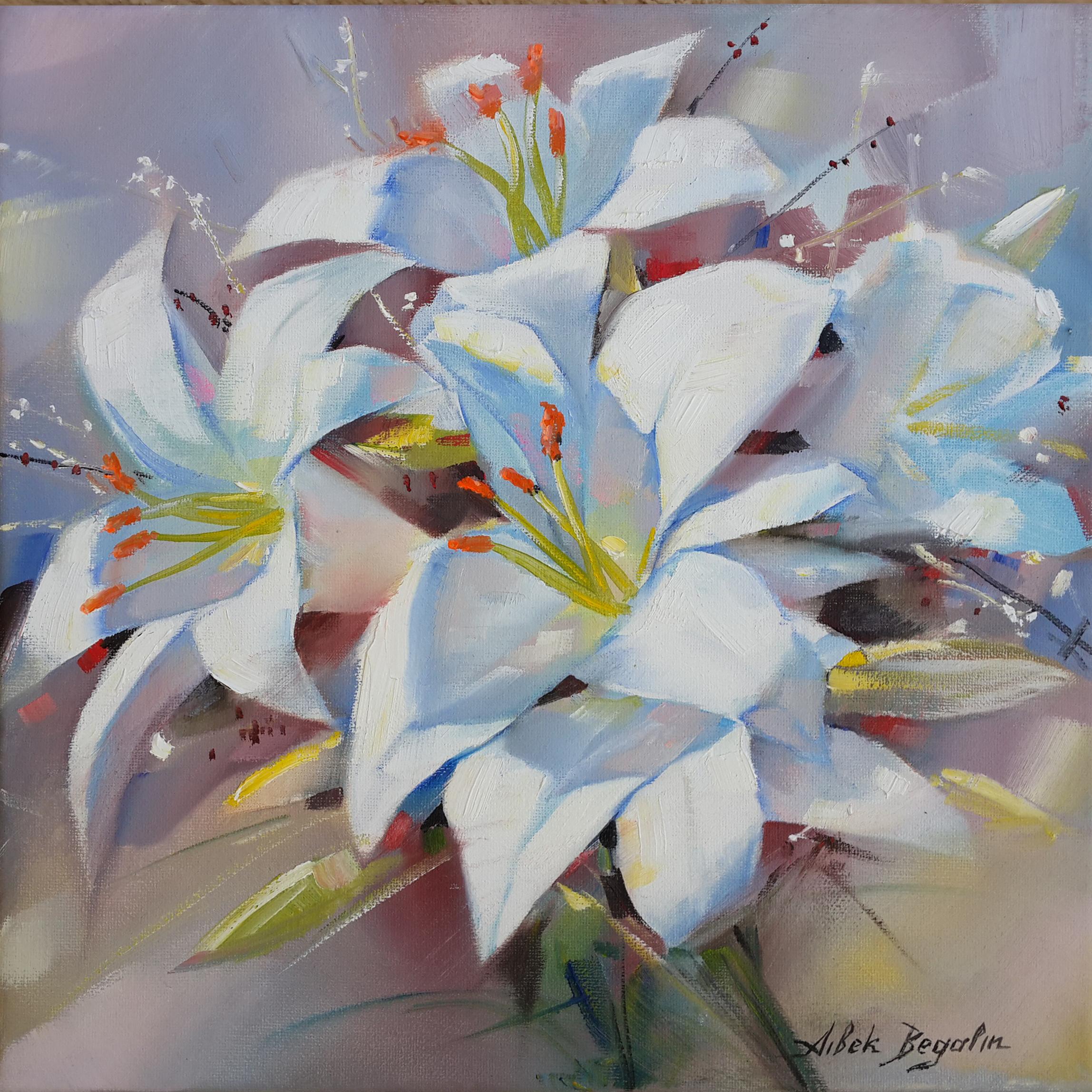 Aibek Begalin Landscape Painting - Lilies