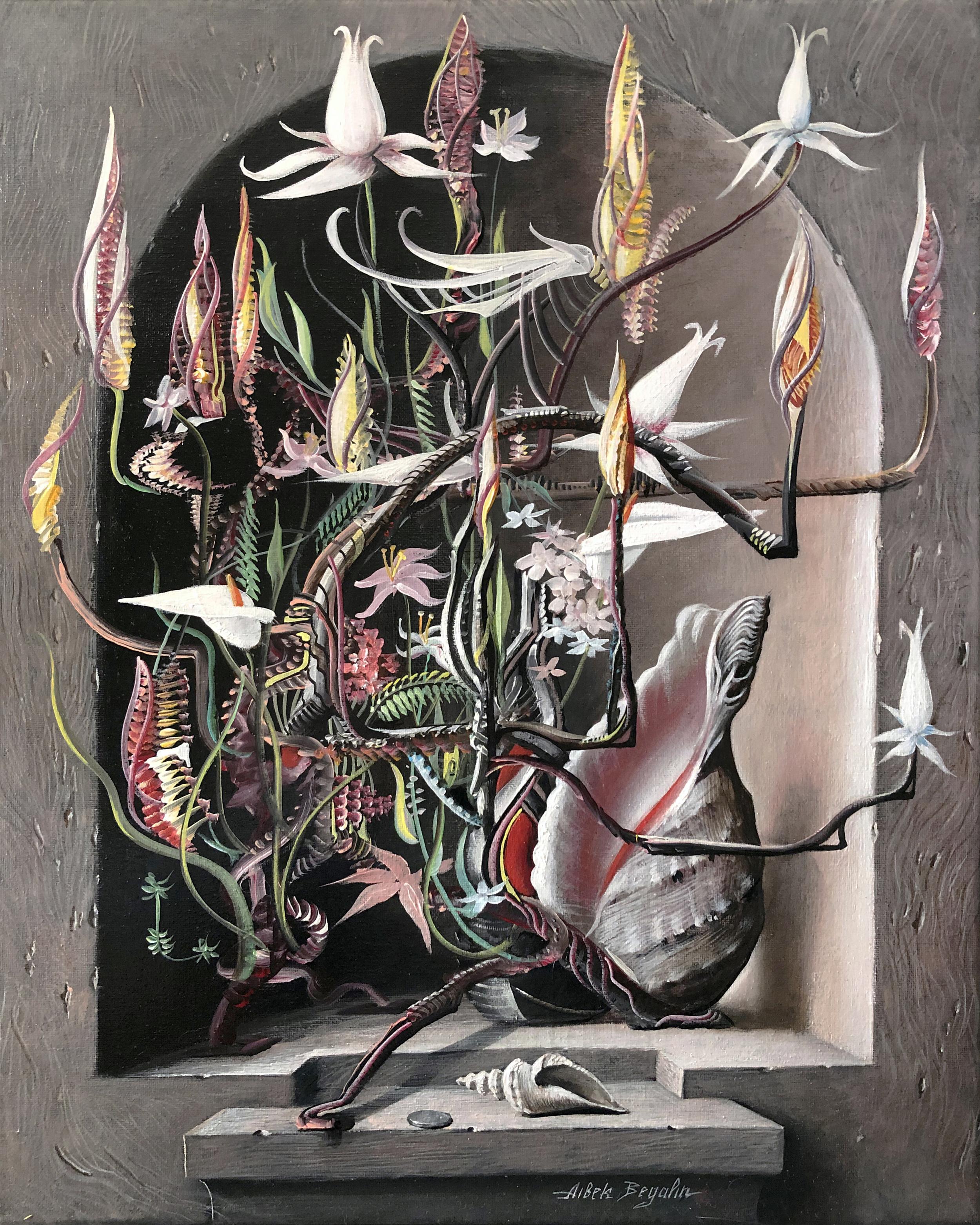 Still-Life Painting Aibek Begalin - Nature morte de la mer, peinture à l'huile originale, unique en son genre